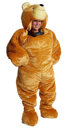 Brown Grizzly Bear Sleeping Bag Onesie, Snoozzoo