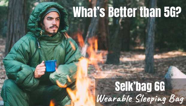 Selk'bag 6G Wearable Sleeping Bag with Insulated Hood and Removable Booties
