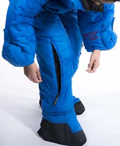 Zipping Air Vent in Leg of Selkbag Wearable Sleeping Bag 